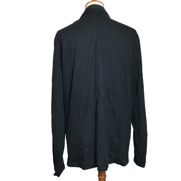Emporio Armani Black Swiss Dot Textured Lightweight Swacket Sweater Blazer 56 - Picture 6 of 14